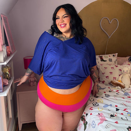 Organic Cotton Full Brief Duo Knickers - Barbara & Papaya