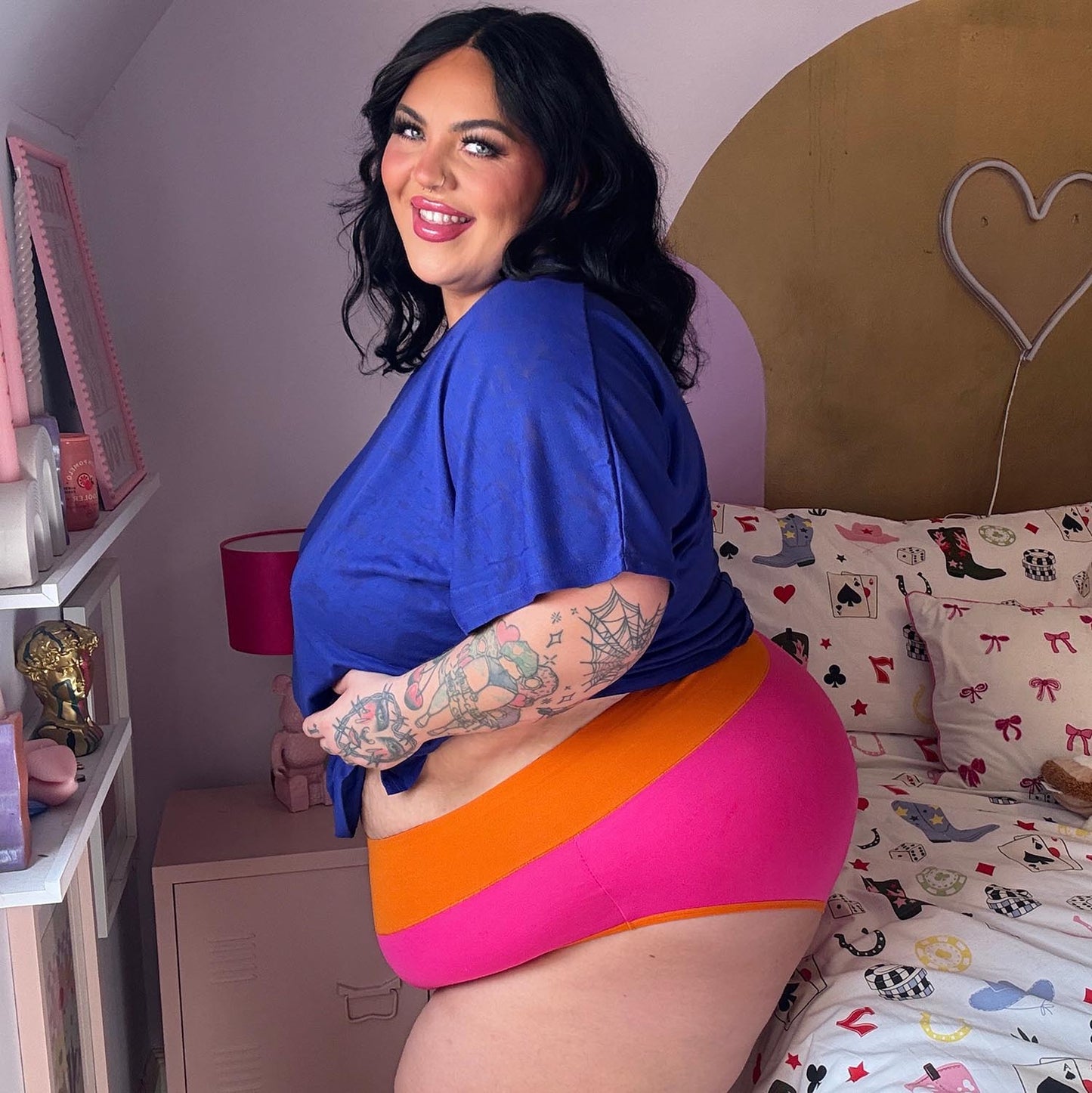 Organic Cotton Full Brief Duo Knickers - Barbara & Papaya