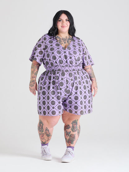 Broderie Anglaise Playsuit - Cassis de Violet