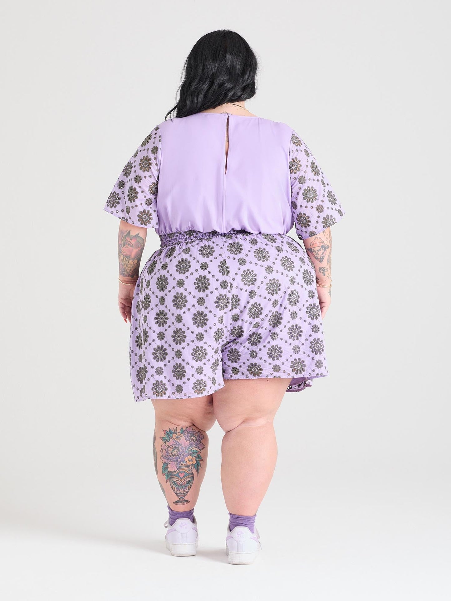 Broderie Anglaise Playsuit - Cassis de Violet