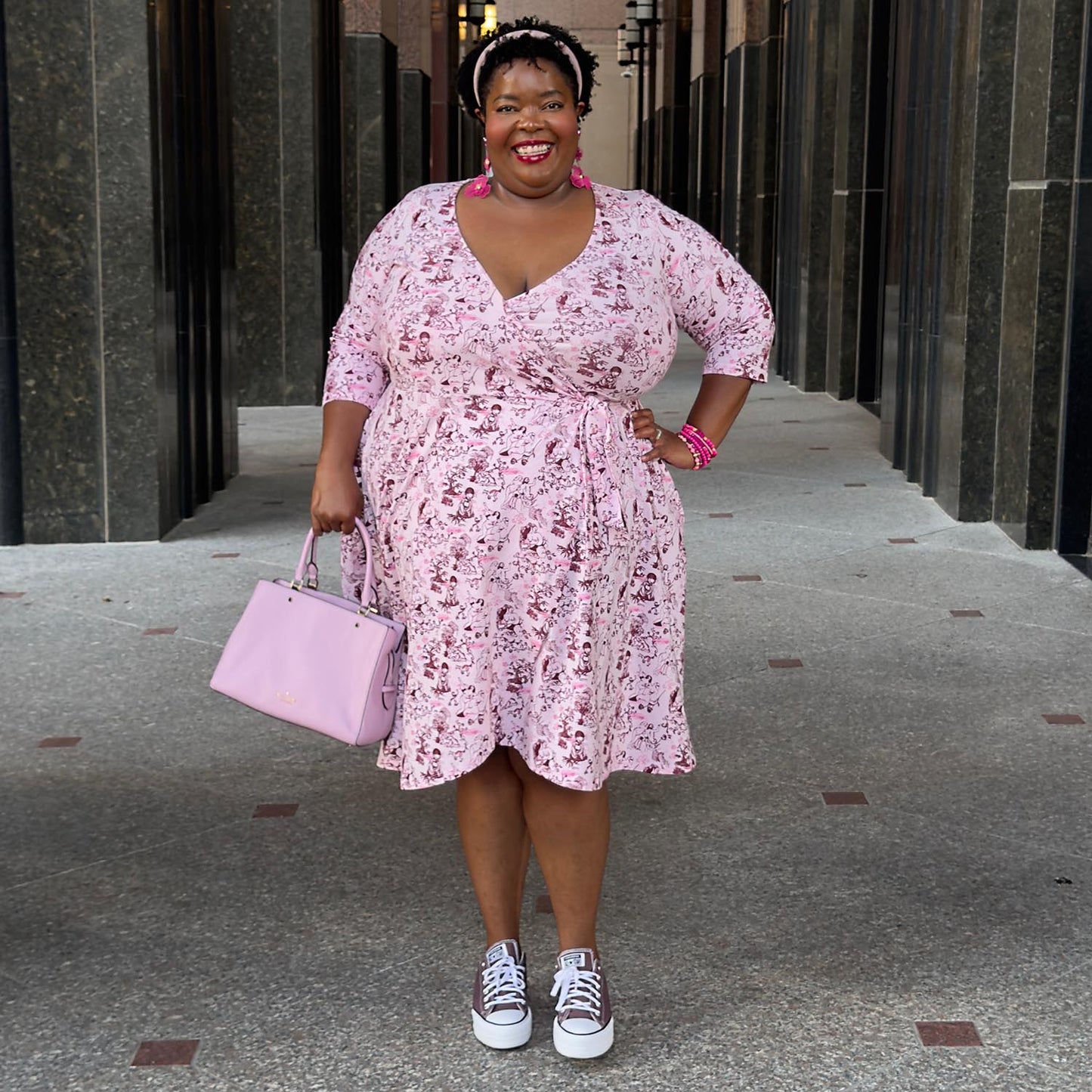 Wrap Dress - Passion au Jardin - L'Amour Rose