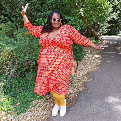 Wrap Dress - Red City