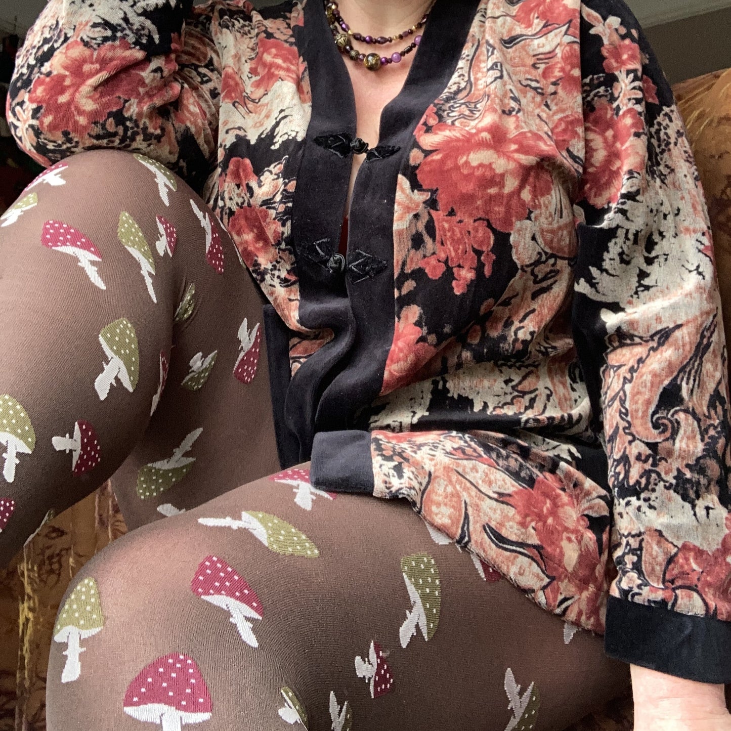 Pattern Tights - Toadstool