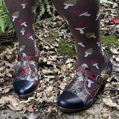 Pattern Tights - Toadstool