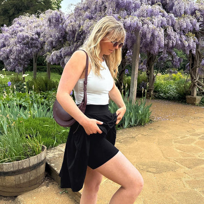 Petal Pleated Skort - Black