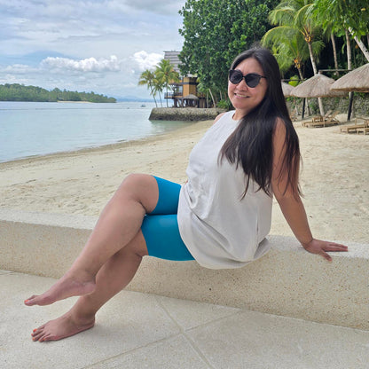 Stay Cool Chub Rub Shorts - Petrol Blue