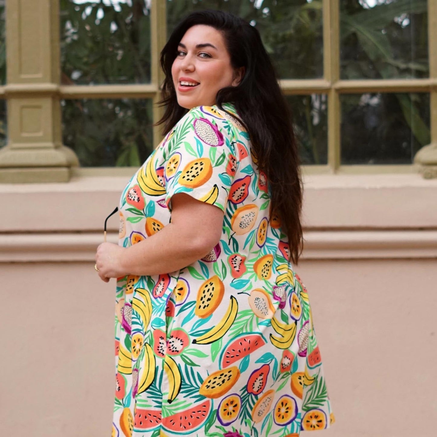 Organic Club Tropicana Day/Nightdress With Sleeves