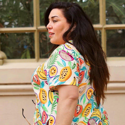 Organic Club Tropicana Day/Nightdress With Sleeves