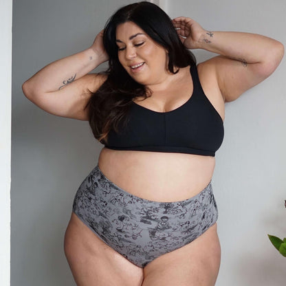 Organic Cotton Full Brief Knickers - Passion au Jardin - L'Amour Noir