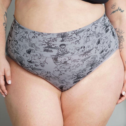 Organic Cotton Full Brief Knickers - Passion au Jardin - L'Amour Noir