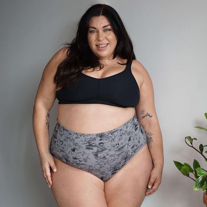 Organic Cotton Full Brief Knickers - Passion au Jardin - L'Amour Noir