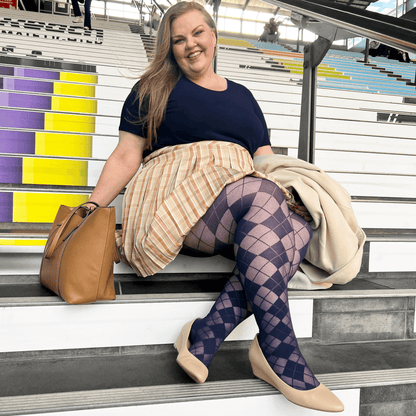 Diamond Tights - Navy