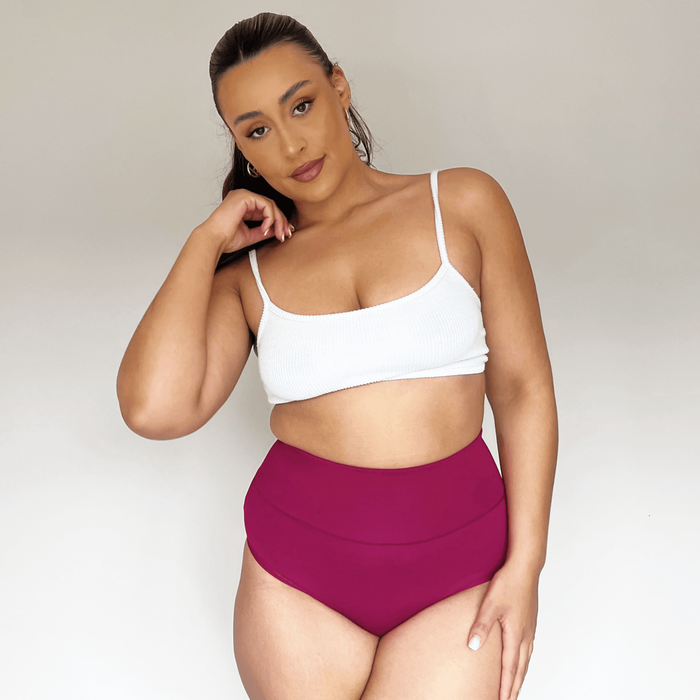 Organic Cotton Full Brief Knickers - Raspberry Pie