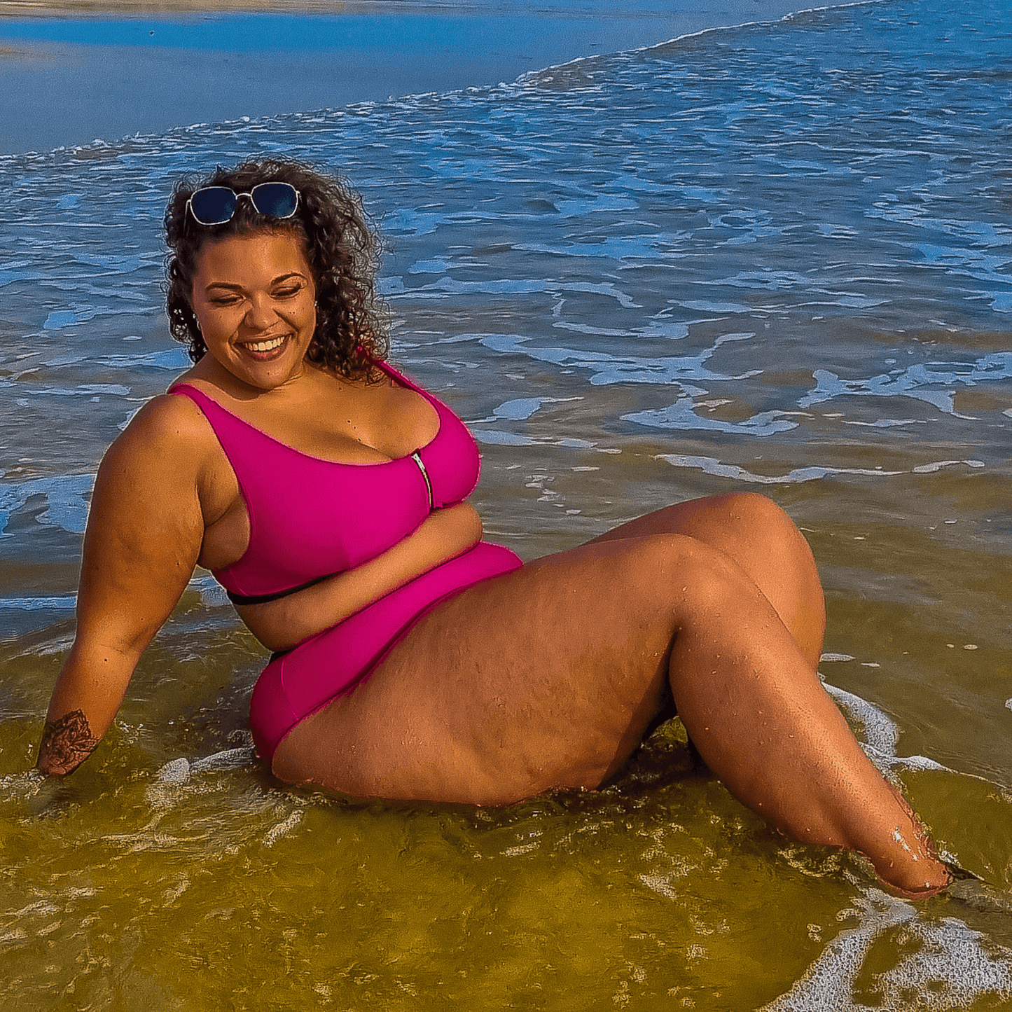 Hasta La Vista Bikini Top - Hot Pink