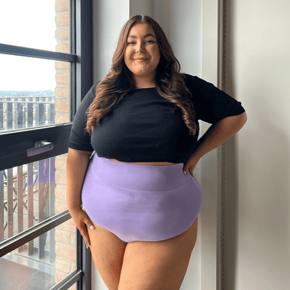 Organic Cotton Super High Waist Knickers - Cassis de Violet