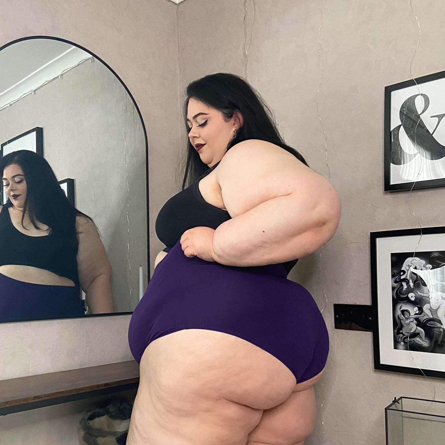 Organic Cotton Super High Waist Knickers - Suffragette Purple