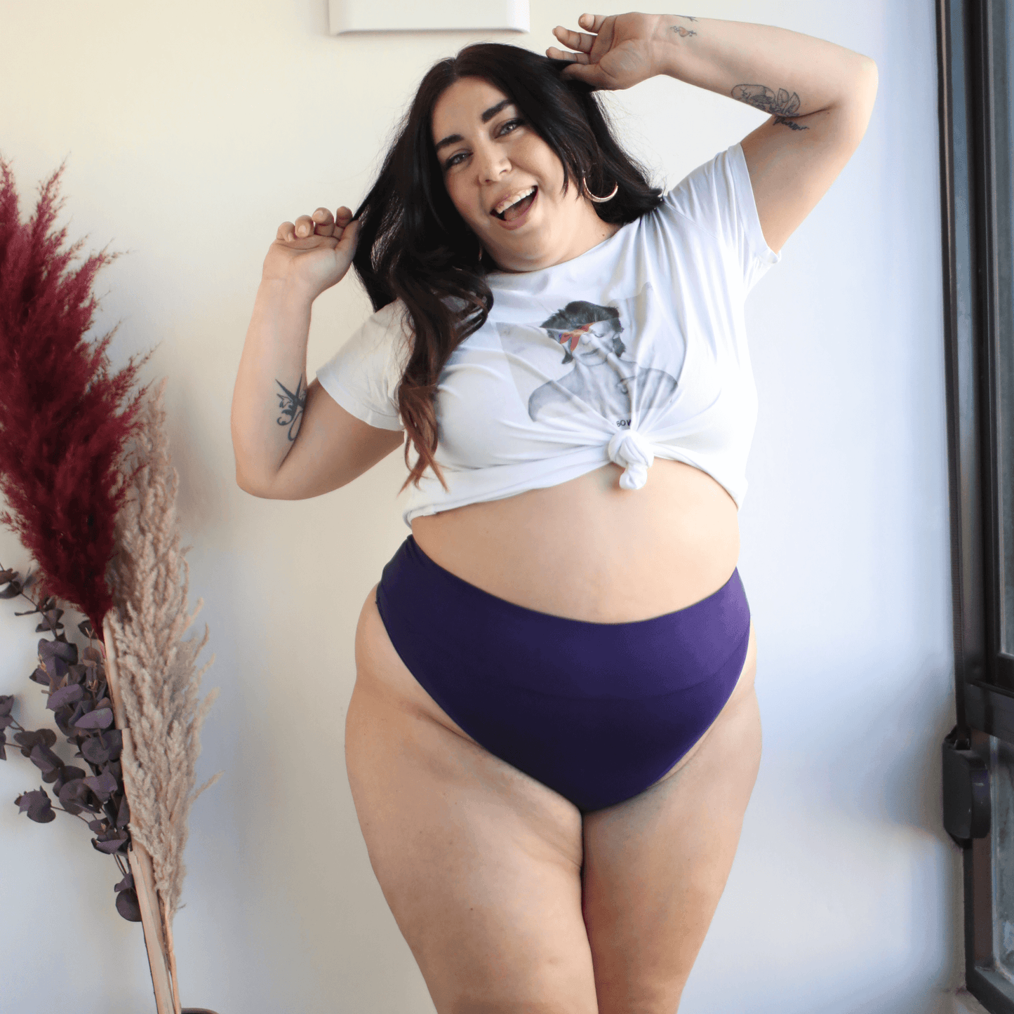 Organic Cotton Thong - Suffragette Purple